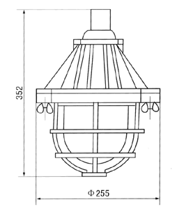 隔爆型防爆燈外型圖